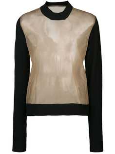 Uma Wang джемпер с прозрачной вставкой