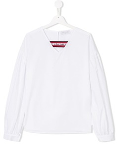 Gaelle Paris Kids струящаяся блузка с V-образной горловиной