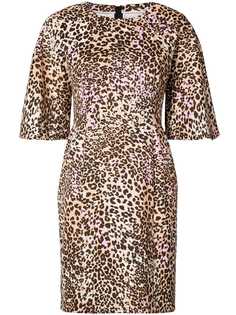 Adam Lippes леопардовое платье мини