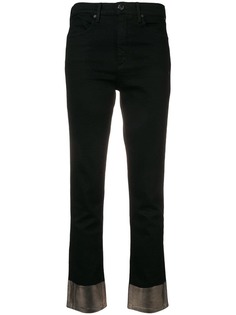 Rag & Bone /Jean брюки с манжетами с металлическим отблеском