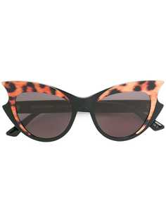 Mcq By Alexander Mcqueen Eyewear солнцезащитные очки в леопардовой оправе "кошачий глаз"