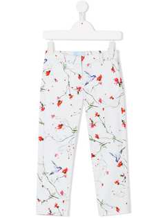 Lanvin Enfant брюки-чинос с цветочным принтом