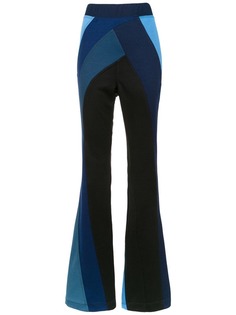 À La Garçonne panelled flared trousers