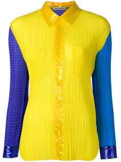 Issey Miyake Vintage плиссированная рубашка в стиле колор блок