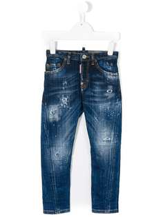 Dsquared2 Kids джинсы с эффектом потертости