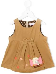 Miki House платье без рукавов с вышивкой