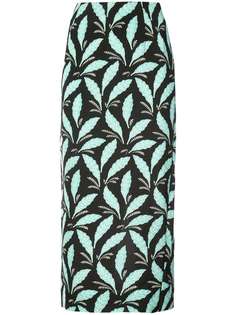 Dvf Diane Von Furstenberg облегающая юбка с принтом листьев
