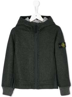 Stone Island Junior куртка-бомбер на молнии с логотипом