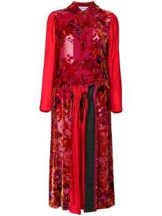 Comme Des Garçons Vintage плиссированное платье с цветочным принтом