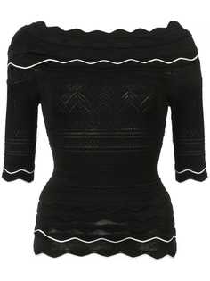 Yigal Azrouel трикотажный топ с фигурным краем