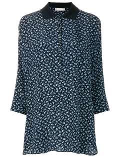 Versace Vintage блузка с цветочным принтом с рукавами три четверти
