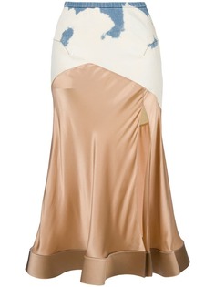 Esteban Cortazar расклешенная юбка с контрастным дизайном