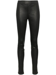 Helmut Lang кожаные леггинсы