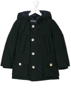 Woolrich Kids дутая куртка с капюшоном