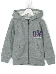 Woolrich Kids толстовка с капюшоном с вышивкой USA