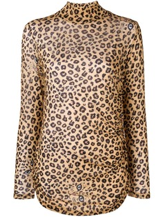 Vivetta топ с высокой горловиной и леопардовым принтом