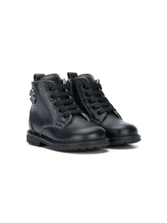 Roberto Cavalli Junior logo plaque ankle boots