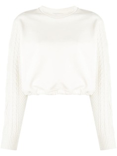 3.1 Phillip Lim укороченный джемпер вязки с косичками