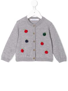 Familiar pompom-embellished cardigan