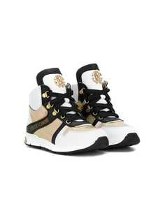 Roberto Cavalli Junior oversized tongue hi-top sneakers