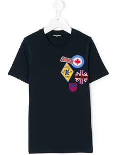 Dsquared2 Kids футболка с заплатками с логотипом
