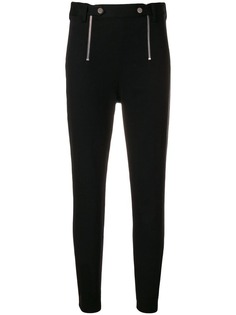 T By Alexander Wang stretch zipper trim slim trousers