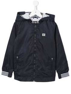 Emporio Armani Kids куртка с капюшоном и полосатыми панелями