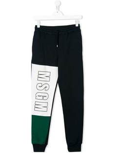 Msgm Kids панельные спортивные брюки с логотипом