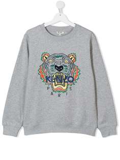 Kenzo Kids толстовка с заплаткой с тигром