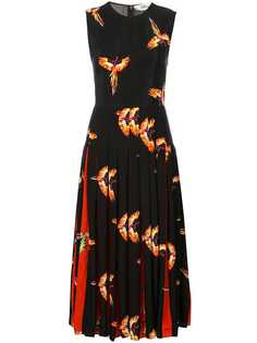 Dvf Diane Von Furstenberg плиссированное платье с принтом птиц
