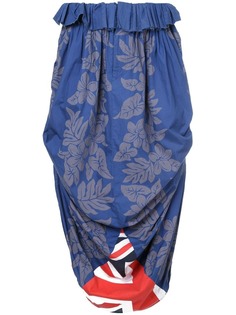 Comme Des Garçons Vintage юбка с драпировкой и цветочным принтом