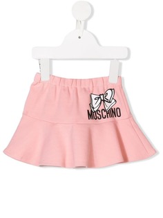 Moschino Kids юбка с принтом в виде банта с логотипом