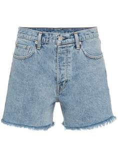 Helmut Lang джинсовые шорты с бахромой