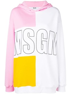 MSGM толстовка в стиле колор-блок с логотипом