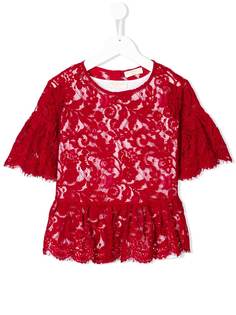 Monnalisa блузка из цветочного кружева