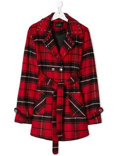 John Richmond Junior пальто в клетку