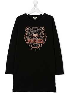 Kenzo Kids футболка с вышивкой тигра