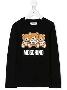 Moschino Kids футболка с принтом медведей