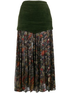 Versace Vintage юбка миди плиссированная с цветочным принтом