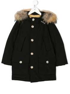 Woolrich Kids racoon fur parka