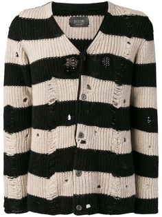 Overcome striped distressed sweater