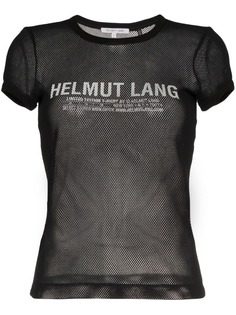 Helmut Lang сетчатая футболка с логотипом