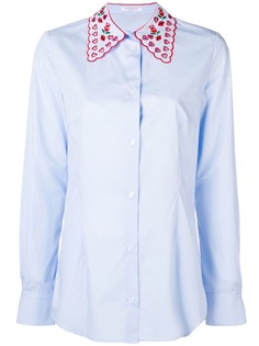 Vivetta рубашка с вышивкой на воротнике