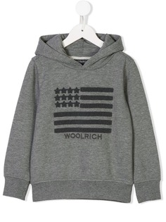 Woolrich Kids flag print hoodie
