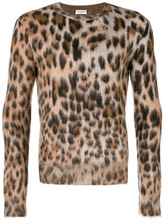 Saint Laurent леопардовый свитер