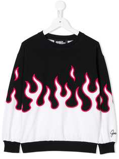 Jeremy Scott Junior flame print sweatshirt