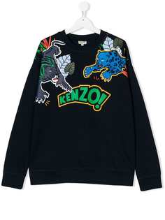 Kenzo Kids TEEN jungle animal print sweatshirt