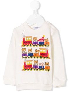 Moschino Kids толстовка с принтом