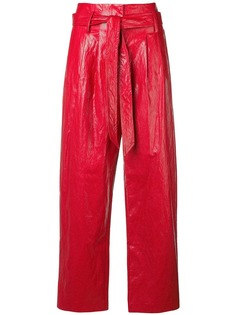 8pm виниловые брюки клеш