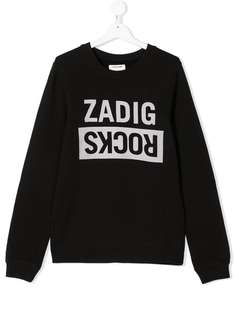 Zadig & Voltaire Kids TEEN Zadig Rocks print sweatshirt